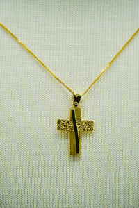 Modern Yellow Gold Cross