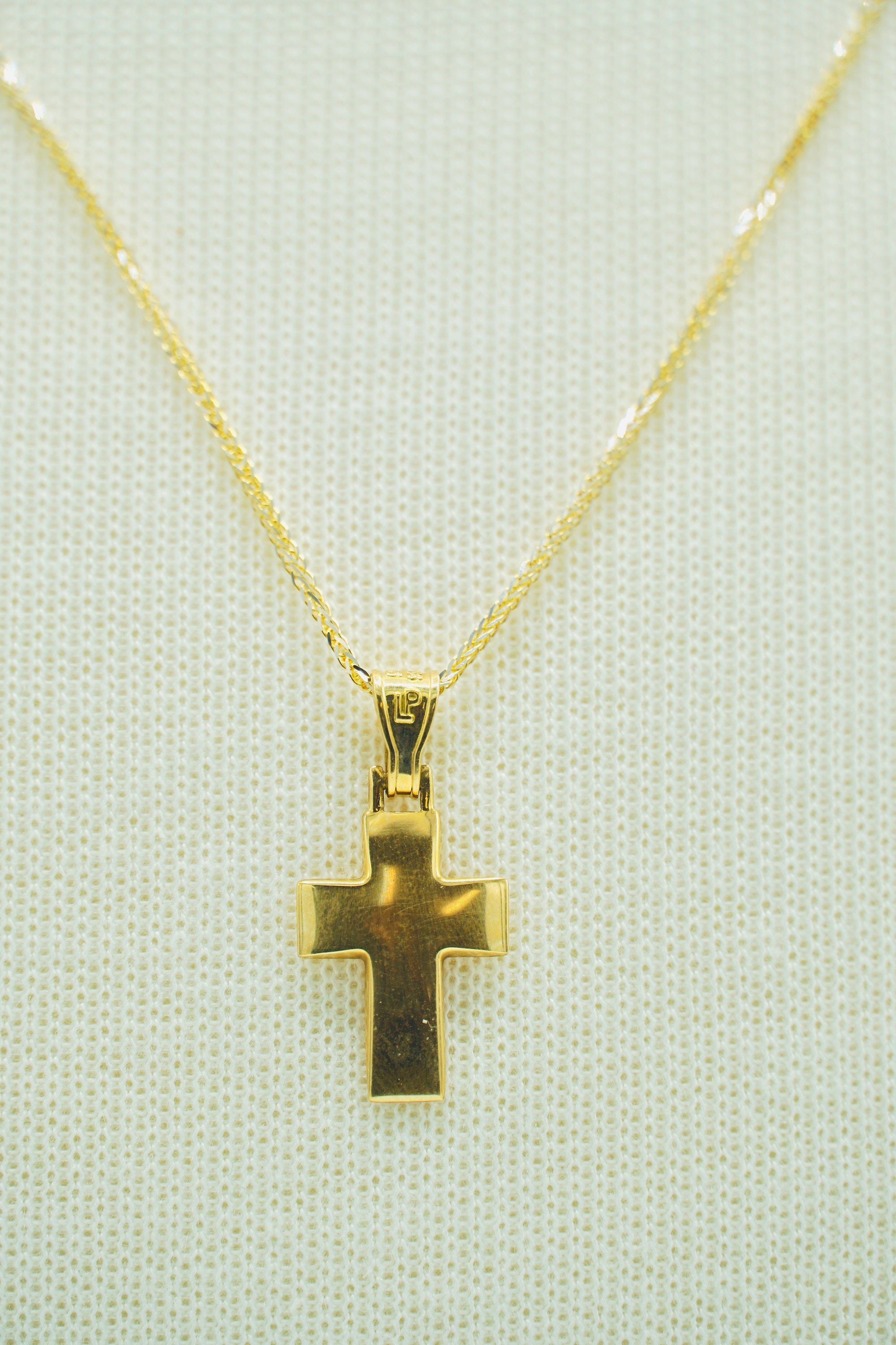 Yellow Gold Single Sided Cross