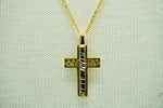 Yellow Gold and White Gold Two Tone Cross