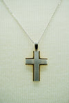 White Gold and Yellow Gold Two Tone Cross